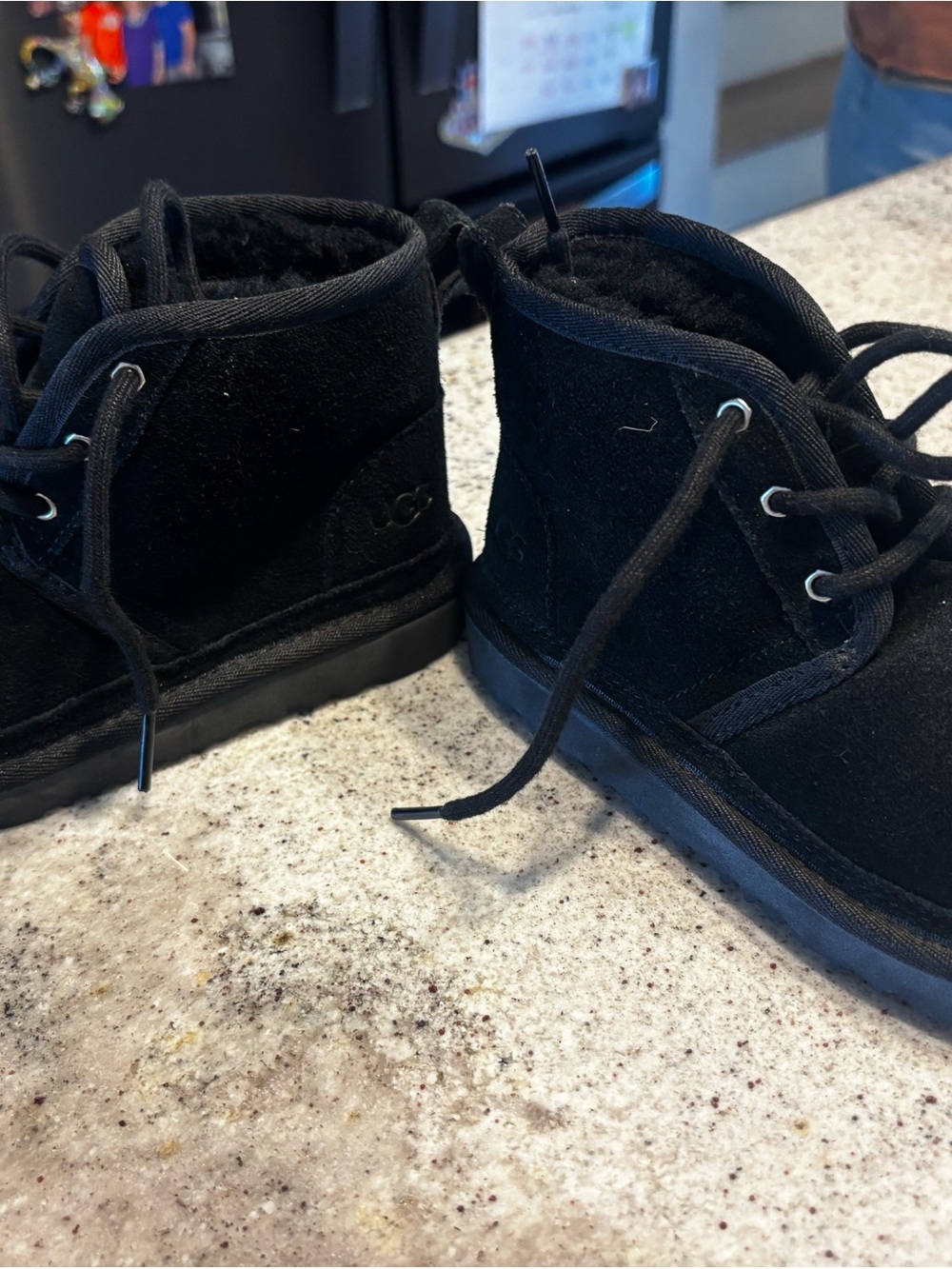 UGG Kids Black Suede Chukka Boots